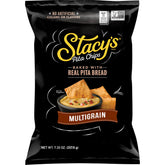 Stacy's Multigrain Pita Chips bag highlights crunchy, shareable texture for dips.