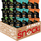 Stacy's Pita Thins Sea Salt front view, crisp pita chips ready for on-the-go snacking