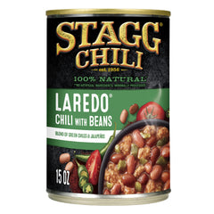 STAGG Laredo Chili with Beans topping hot dogs for a hearty tailgate