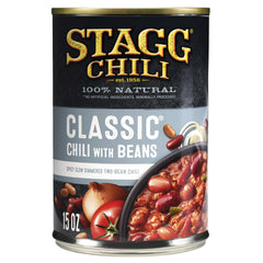 STAGG Classic Chili with Beans can pack for weeknight meals