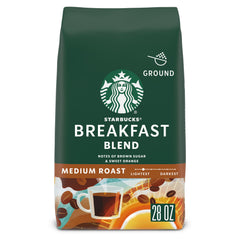 Starbucks Breakfast Blend 28 oz bag, ready for everyday coffee at home