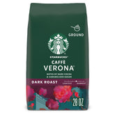 Starbucks Caffè Verona ground coffee bag ready for home use with versatile brewing.