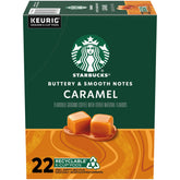 Starbucks caramel-flavored coffee pod close-up for a smooth, indulgent morning.