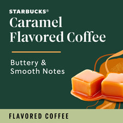 Starbucks Caramel Flavored K-Cup pod iced coffee pour showcases refreshing flavor.