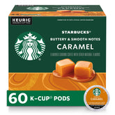 Starbucks Caramel Flavored K-Cup pod pours a rich aroma for a comforting start.