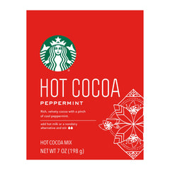 Detail of dark chocolate chips in Starbucks Peppermint Cocoa mix.