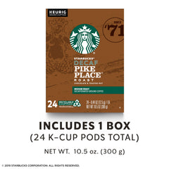 Starbucks Decaf Pike Place 24-box offers convenient daily options.