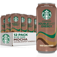 Starbucks Doubleshot Energy Mocha can front view for a bold caffeine boost.
