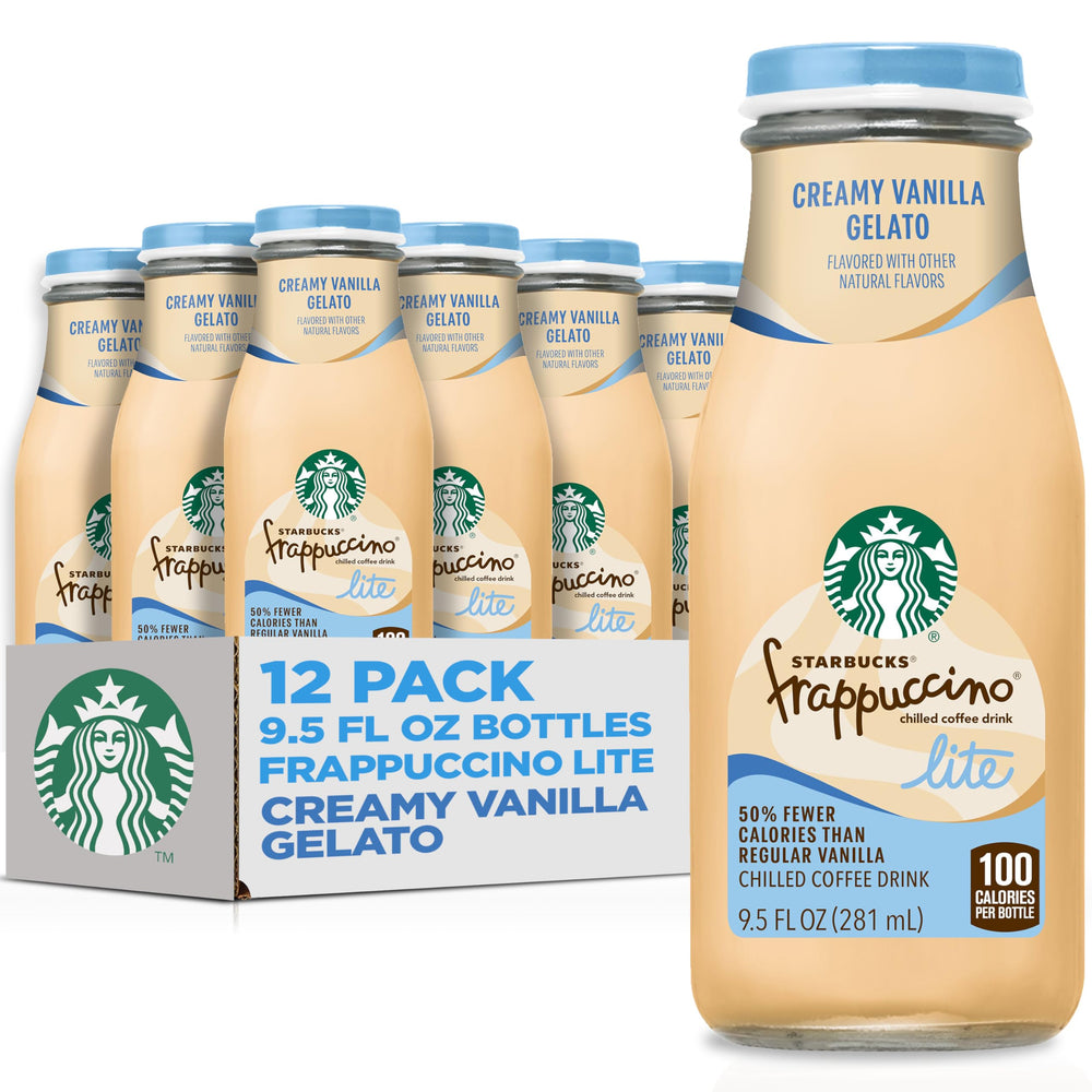 StarbuckFrappuccino Lite vanilla bottle pour — creamy vanilla, ready for on-the-go.
