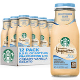 StarbuckFrappuccino Lite vanilla bottle pour — creamy vanilla, ready for on-the-go.