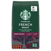 Starbucks French Roast whole beans close-up, rich aroma ready for home grinding.