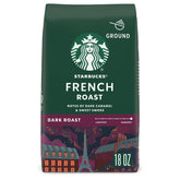 Starbucks ground coffee 18-ounce bag ready for home brewing.