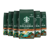Starbucks ground coffee Colombia 12oz bags—ideal for daily drip.