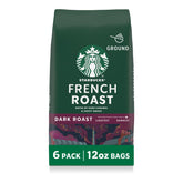 Starbucks ground dark roast coffee six-pack ready for home brewing