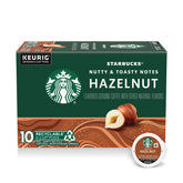 Starbucks Hazelnut K-Cup pods boxed for Keurig brewers
