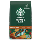 Starbucks House Blend 18oz bag front view for everyday brewing