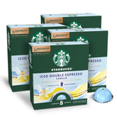 Starbucks Iced Vanilla pods in packaging for Vertuo machines.