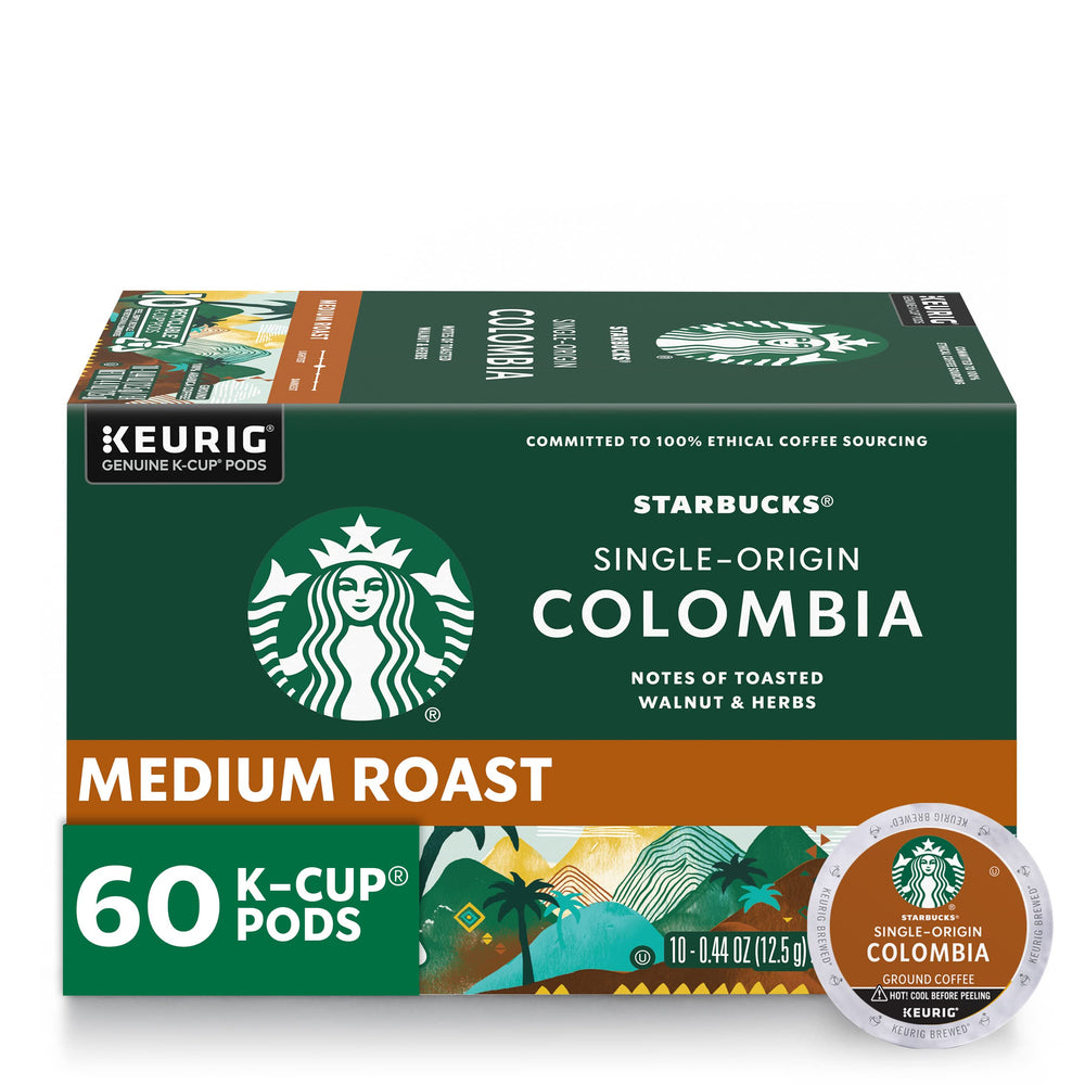 Starbucks K-Cup Colombia pods in packaging offer convenient, balanced mornings