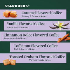 Starbucks K-Cup toasted graham flavor pods pair with creamer for a sweet, comforting sip