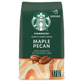 Starbucks Maple Pecan ground coffee bag with rich aroma for cozy mornings