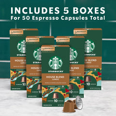 Starbucks House Blend pod in capsule tray ready for brewing