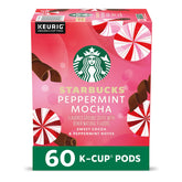 Starbuck Peppermint Mocha K-Cup pods packaging for a festive gift set