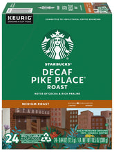 Starbucks Pike Place Decaf Keurig cups for quick home brewing