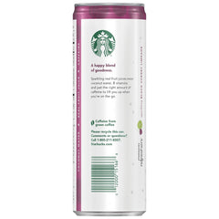 Starbucks Refreshers Black Cherry Limeade being poured over ice for crisp taste.