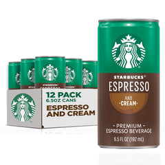 Starbucks Ready-to-Drink espresso and cream can, ideal for a quick morning pick-me-up.