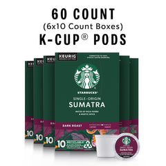 Close-up of Starbucks Sumatra K-Cup pod showing rich aroma