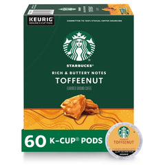 Starbucks Toffeenut K-Cup pack of 60 pods for home Keurig brewing