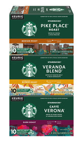 Starbucks Variety K-Cups box front for quick, convenient coffee moments.