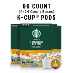 Pouring hot Starbucks Veranda Blend to reveal a light, smooth flavor.