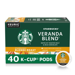 Starbucks Veranda Blend K-Cup pod delivers a smooth morning brew.