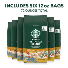 Starbucks Veranda Blend blonde roast notes malt close-up for a smooth morning.