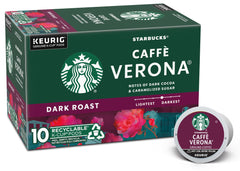 Starbucks Verona Dark Roast K-Cups — bold taste for richer coffee.