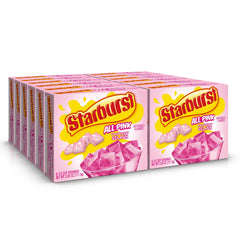 Starburst Gelatin Strawberry packaging front with 12-box display for parties