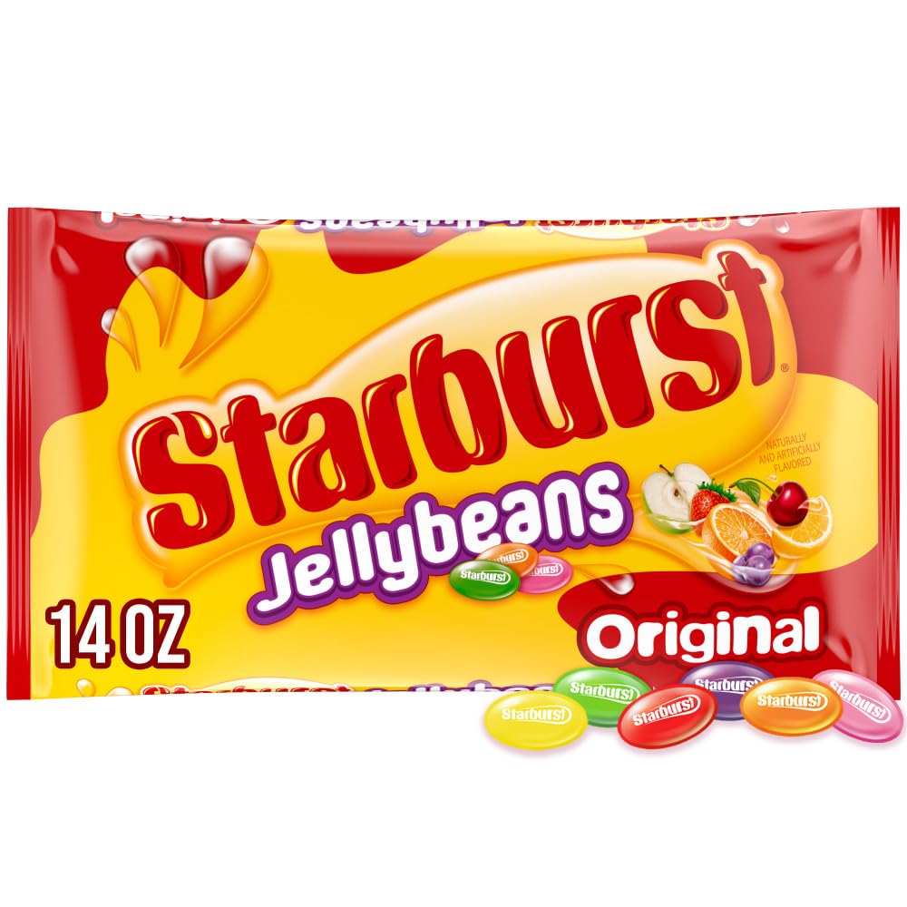 Starburst Original Easter Jelly Beans 14oz bag, fruity flavors for festive baskets.