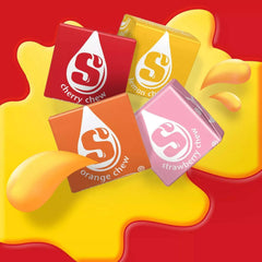 Starburst Original Fruit Chews cherry piece close-up showcases bold color and approachable chew.
