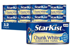 StarKist albacore tuna in water front view can highlights protein-rich meal option