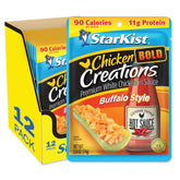 StarKist Bold Buffalo Style pouch close-up showing fiery flavor for on-the-go meals.