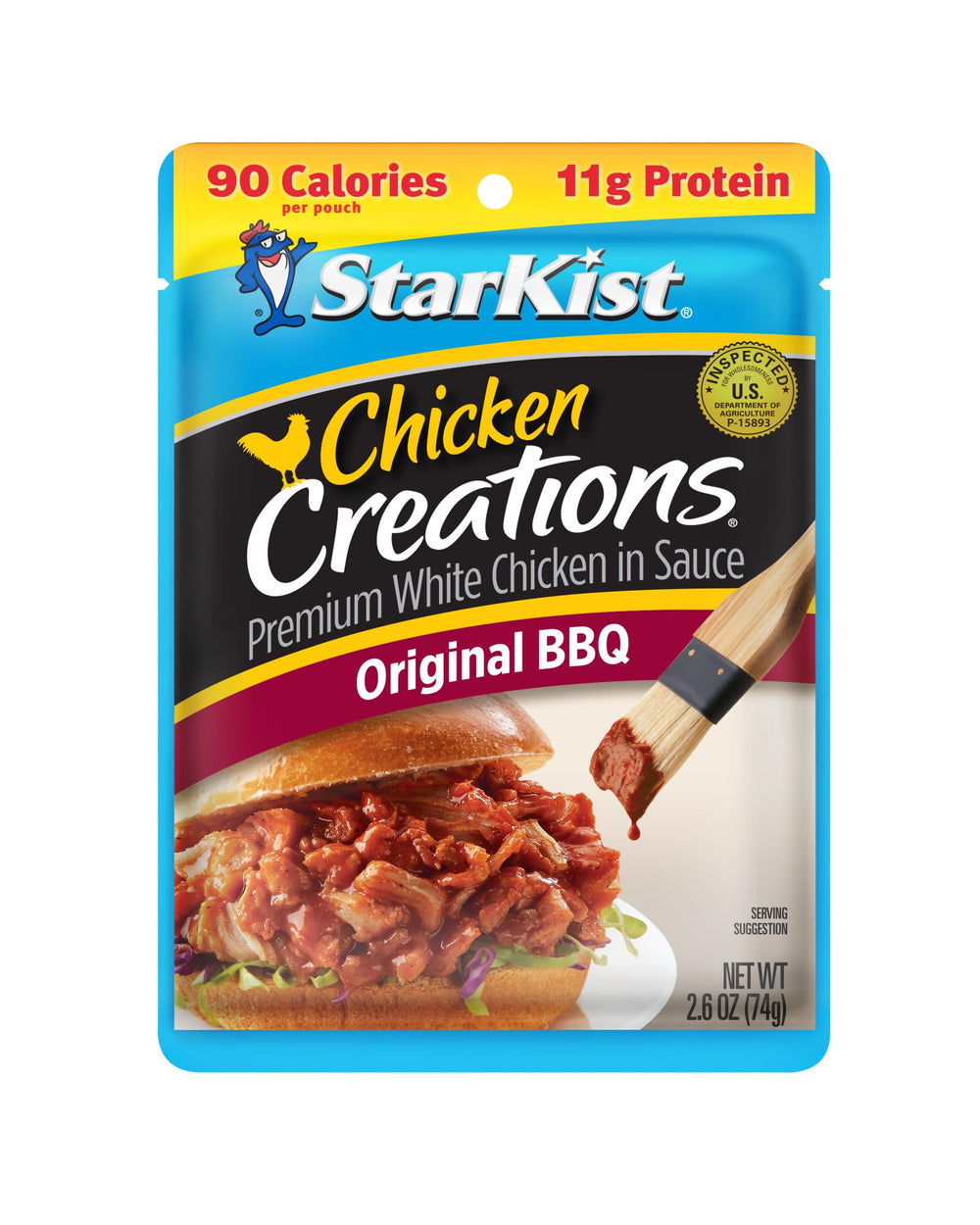 StarKist Chicken Creations Original BBQ pouch packaging for convenient on-the-go meals