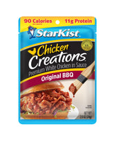 StarKist Chicken Creations Original BBQ pouch packaging for convenient on-the-go meals