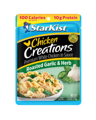 StarKist Chicken Creations Roasted Garlic & Herb pouch—protein-rich, ready-to-eat convenience.