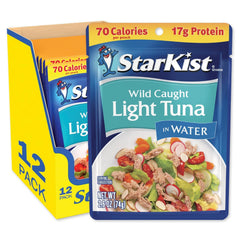 StarKist chunk light tuna in water pouch for quick, protein-packed meals on the go.