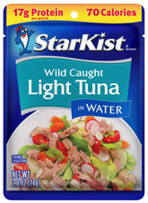 StarKist Chunk Light Tuna in Water pouch close-up for quick, protein-packed meals