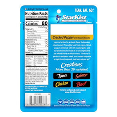 StarKist Cracked Pepper with Roasted Garlic pouch opened for easy no-drain prep.