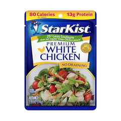 StarKist Less Sodium chicken in a convenient 2.6 oz pouch.