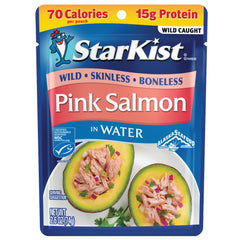 StarKist pink salmon water pouch ready-to-eat protein on the go.