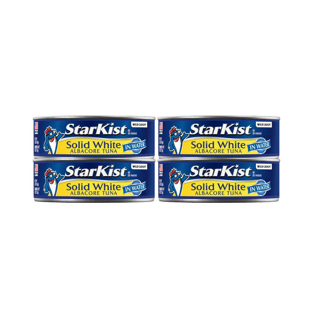 StarKist solid white albacore tuna in water 5 oz can, 4-pack, convenient protein for meals.